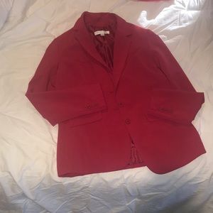 Red Blazer Jacket Top